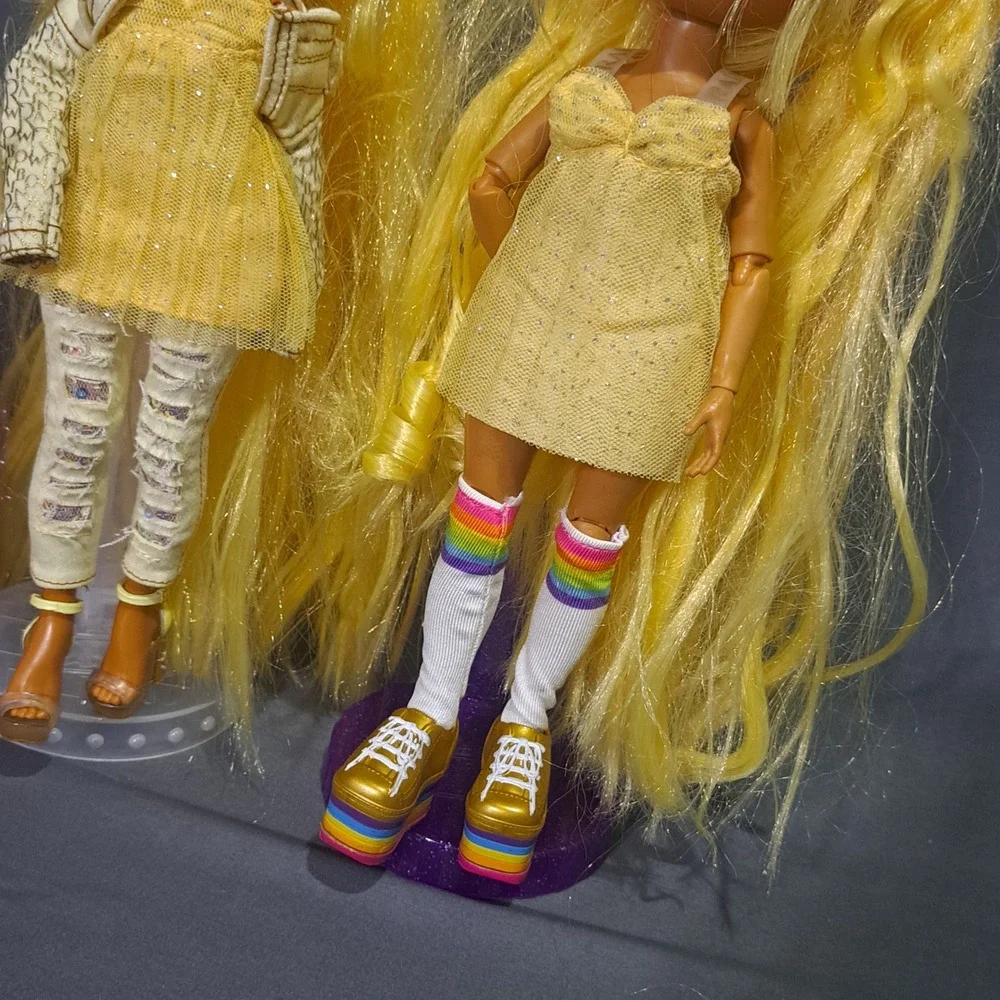 Rainbow High‎ Doll Lot Sunny Madison Violet Willow Yellow Purple Fashion Dolls